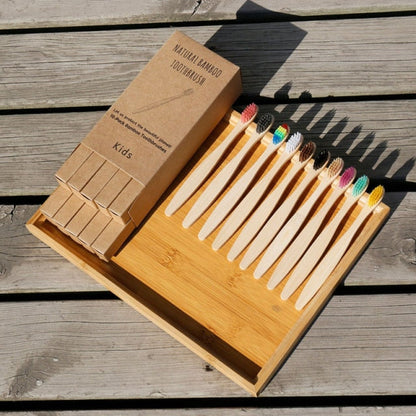 Kids bamboo toothbrush eco friendly