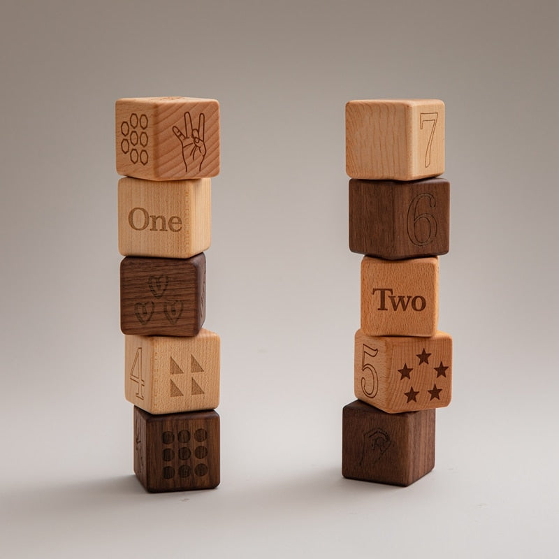 1 Set of wooden blocks